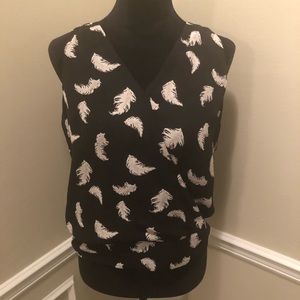 Sleeveless floral blouse